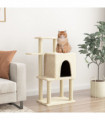 vidaXL Cat Tree with Sisal Scratching Posts Cream 97 cm