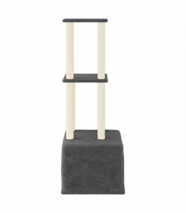 vidaXL Cat Tree with Sisal Scratching Posts Dark Grey 133.5 cm