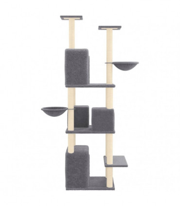 vidaXL Cat Tree with Sisal Scratching Posts Dark Grey 180 cm