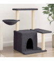 vidaXL Cat Tree with Sisal Scratching Posts Dark Grey 83 cm