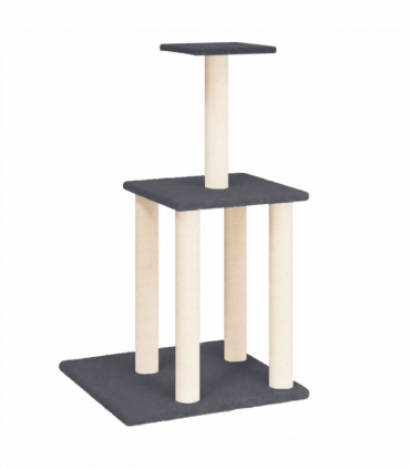 vidaXL Cat Tree with Sisal Scratching Posts Dark Grey 85.5 cm