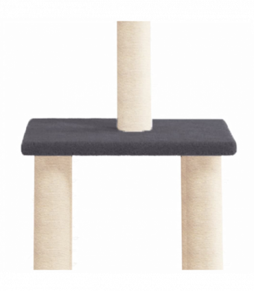 vidaXL Cat Tree with Sisal Scratching Posts Dark Grey 85.5 cm