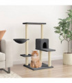 vidaXL Cat Tree with Sisal Scratching Posts Dark Grey 95 cm