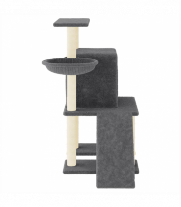 vidaXL Cat Tree with Sisal Scratching Posts Dark Grey 96.5 cm