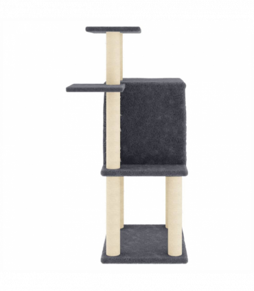 vidaXL Cat Tree with Sisal Scratching Posts Dark Grey 97 cm