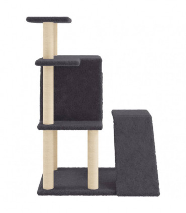 vidaXL Cat Tree with Sisal Scratching Posts Dark Grey 97 cm