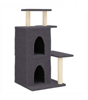 vidaXL Cat Tree with Sisal Scratching Posts Dark Grey 97 cm