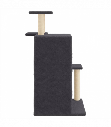 vidaXL Cat Tree with Sisal Scratching Posts Dark Grey 97 cm