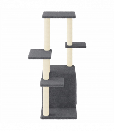 vidaXL Cat Tree with Sisal Scratching Posts Dark Grey 97.5 cm