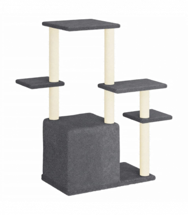 vidaXL Cat Tree with Sisal Scratching Posts Dark Grey 97.5 cm
