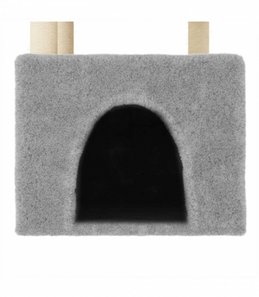 vidaXL Cat Tree with Sisal Scratching Posts Light Grey 109.5 cm