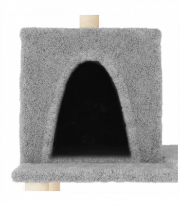 vidaXL Cat Tree with Sisal Scratching Posts Light Grey 167 cm