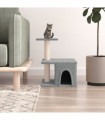 vidaXL Cat Tree with Sisal Scratching Posts Light Grey 48 cm