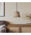 vidaXL Ceiling Lamp Shade Brown Ø15x12 cm Wicker