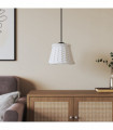 vidaXL Ceiling Lamp Shade White Ø15x12 cm Wicker