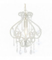 vidaXL Ceiling Lamp with Beads White Round E14