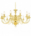 vidaXL Chandelier Golden 12 x E14 Bulbs