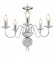 vidaXL Chandelier Silver 5 x E14 Bulbs