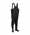 vidaXL Chest Waders with Boots Black Size 38