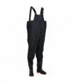 vidaXL Chest Waders with Boots Black Size 40