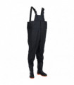 vidaXL Chest Waders with Boots Black Size 46