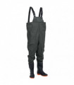 vidaXL Chest Waders with Boots Dark Green Size 41