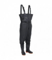 vidaXL Chest Waders with Boots and Belt Black Size 42