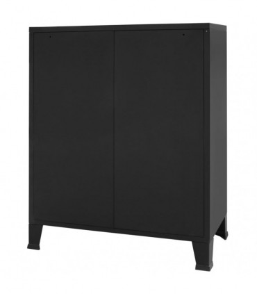 vidaXL Chest of Drawers Metal Industrial Style 78x40x93 cm Black