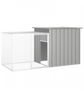 vidaXL Chicken Cage Grey 200x91x100 cm Galvanised Steel