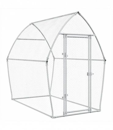 vidaXL Chicken Cage Silver 200x105x182 cm Galvanised Steel
