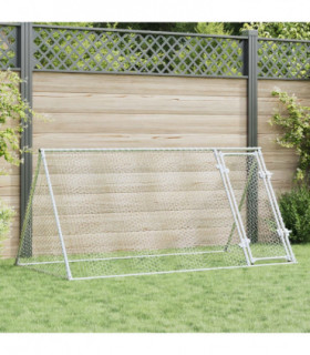 vidaXL Chicken Cage Silver 200x105x91 cm Galvanised Steel