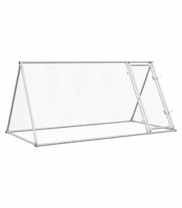 vidaXL Chicken Cage Silver 200x105x91 cm Galvanised Steel