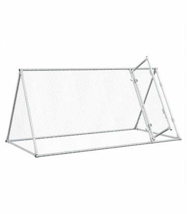 vidaXL Chicken Cage Silver 200x105x91 cm Galvanised Steel