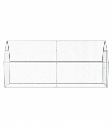 vidaXL Chicken Cage Silver 400x105x182 cm Galvanised Steel