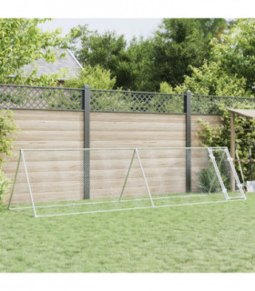 vidaXL Chicken Cage Silver 400x105x91 cm Galvanised Steel