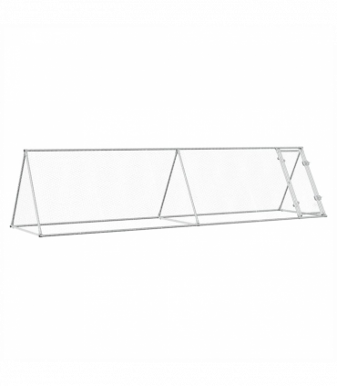 vidaXL Chicken Cage Silver 400x105x91 cm Galvanised Steel