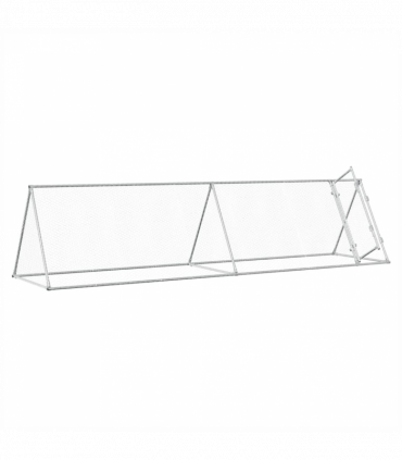 vidaXL Chicken Cage Silver 400x105x91 cm Galvanised Steel