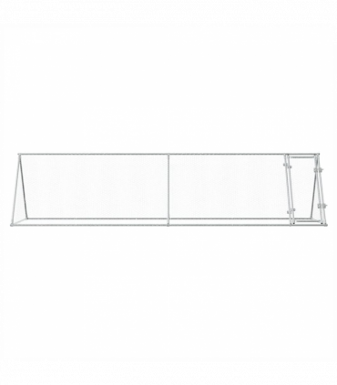 vidaXL Chicken Cage Silver 400x105x91 cm Galvanised Steel