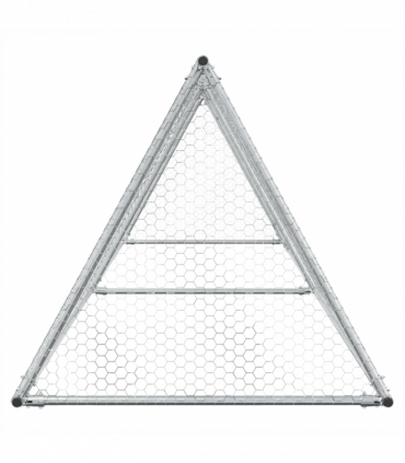 vidaXL Chicken Cage Silver 400x105x91 cm Galvanised Steel