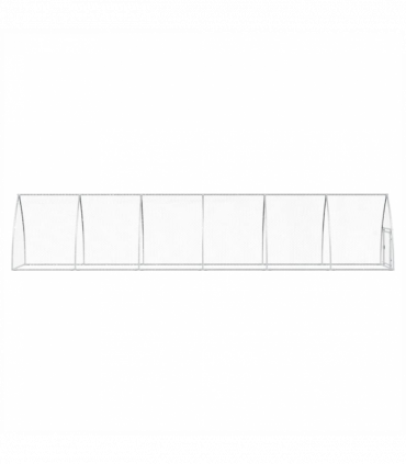 vidaXL Chicken Cage Silver 600x105x120 cm Galvanised Steel