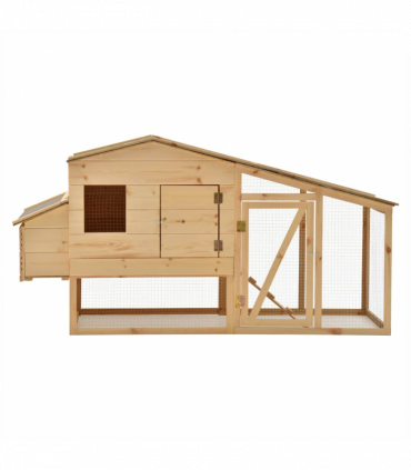 vidaXL Chicken Cage Solid Pine Wood 178x67x92 cm
