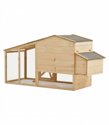 vidaXL Chicken Cage Solid Pine Wood 178x67x92 cm