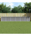 vidaXL Chicken Cage with Roof Light Grey 603x98x90 cm Galvanised Steel