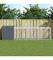 vidaXL Chicken Cage with Run Anthracite 110x405x110 cm Galvanised Steel