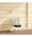 vidaXL Chicken Nesting Box 1 Compartment with Legs Galvanised Steel