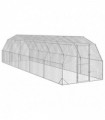 vidaXL Chicken Run 2.5x10x2.25 m Galvanised Steel