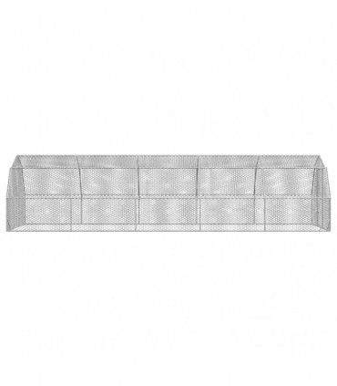 vidaXL Chicken Run 2.5x10x2.25 m Galvanised Steel