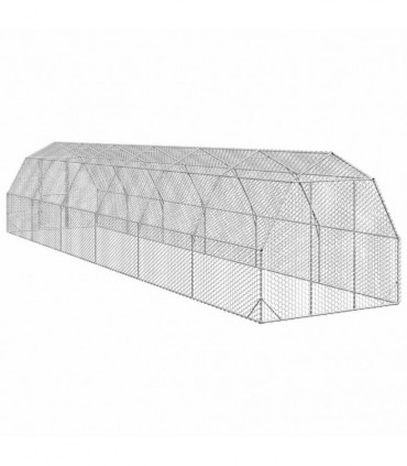 vidaXL Chicken Run 2.5x12x2.25 m Galvanised Steel