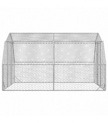 vidaXL Chicken Run 2.5x4x2.25 m Galvanised Steel