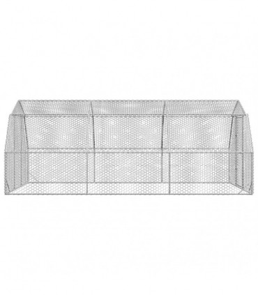 vidaXL Chicken Run 2.5x6x2.25 m Galvanised Steel